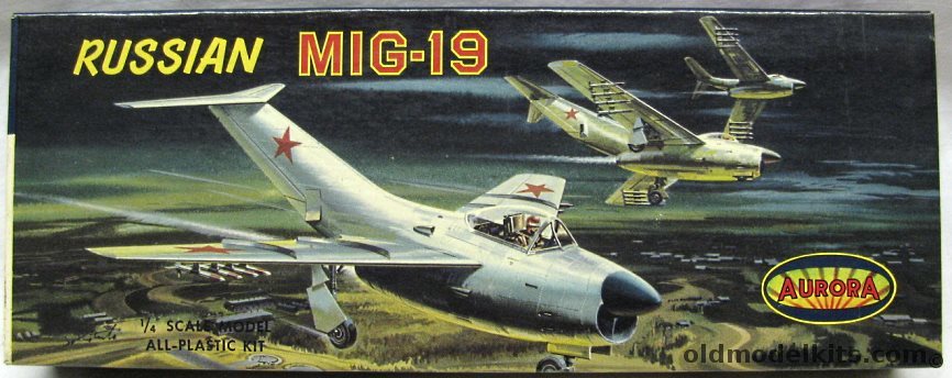 Aurora 1/48 Russian Mig-19, 66-79 plastic model kit